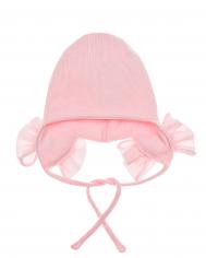 Розовая шапка с бантами  детская Catya
