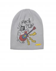 Серая шапка с принтом &quot;Rock Star&quot;  детская Il Trenino