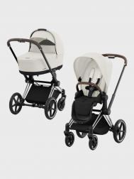 Коляска 2 в 1 Priam IV в комплекте со спальным блоком, off white Cybex
