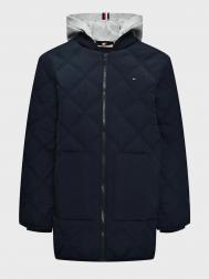 Удлиненная стеганая куртка с капюшоном Tommy Hilfiger