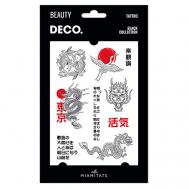 Татуировка для тела BLACK COLLECTION by Miami tattoos переводная Japan style deco