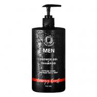 Гель для душа и шампунь мужской MEN 2в1 для тела и волос Energy Boost 750 EDEM GARDEN