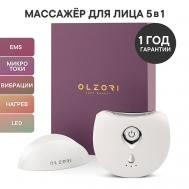 Массажер для лица и шеи D-Lift Pro 5 в 1: микротоки, EMS, вибрации, нагрев и LED-терапия Olzori