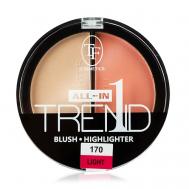 Двойные румяна-хайлайтер TREND ALL-IN-ONE TF