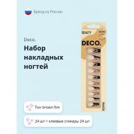 Набор накладных ногтей FESTIVAL brown fire deco