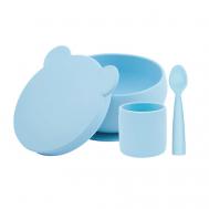 Набор посуды для детей Стаканчик Глубокая тарелка Ложка 0+ MINIKOIOI