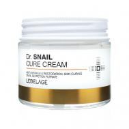 Крем для лица с Муцином улитки антивозрастной Dr. Snail Cure Cream 70 LEBELAGE