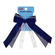 Сине-белый бант на резинке SCHOOL Collection Blue&White bow elastic MORIKI DORIKI