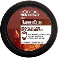 L'OREAL PARIS Крем-стайлинг для Бороды + Волос, с маслом кедрового дерева Men Expert Barber Club Beard& Hair Styling Cream L'Oreal Paris