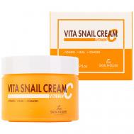 Крем для лица освежающий с витаминами и муцином улитки Vita Snail The Skin House