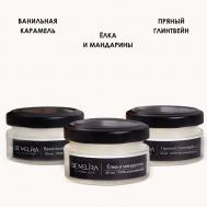 Набор ароматических свчей с ароматом ванильная карамель, елка и мандарины,пряный глинтвейн DE MELIRA