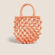 Мини-сумка из рафии с шариками ZARA HOME