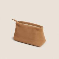 Небольшая косметичка из спилка из замши ZARA HOME