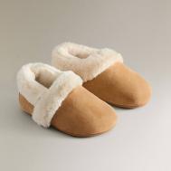Уютные кожаные тапочки ZARA HOME