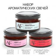 Набор из 3 шт ароматических свечей (имбирь/флер/сакура) 150.0 ART FEEL