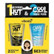 Маска для лица, очищающая от черных точек, набор HOT & COOL Vilenta
