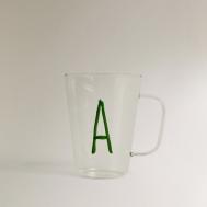 Боросиликатная кружка с инициалом A ZARA HOME