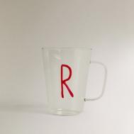 Боросиликатная кружка с буквой R ZARA HOME