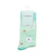 Носки женские, модель: TEDDY, цвет: бирюзовый TWINKLE