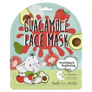 Маска для лица тканевая питательная с гуакамоле Guacamole Face Mask LOOK AT ME