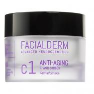 Крем для лица антивозрастной для нормальной и сухой кожи C1 Anti-Aging & Anti-Stress Face Cream FACIALDERM