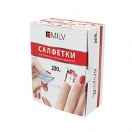 Салфетки для снятия гель-лака и лака для ногтей 200 MILV