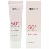 Солнцезащитный омолаживающий крем с коллагеном SPF 50+ / PA++++ 55 NEXTBEAU