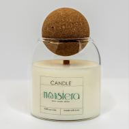 Ароматическая свеча из соевого воска, аромат Табак, Ваниль и Специи MONSTERA DECOR CANDLES DIFFUSERS