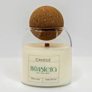 Ароматическая свеча из соевого воска, аромат Дубовый мох и Янтарь MONSTERA DECOR CANDLES DIFFUSERS