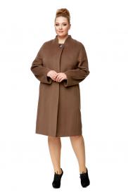 Женское пальто из текстиля с воротником МОСМЕХА