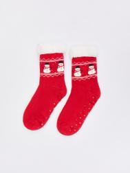Тёплые носки с экомехом и новогодним узором ZOLLA