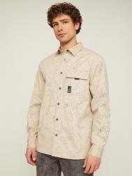 Куртка-рубашка из хлопка с принтом и длинным рукавом ZOLLA