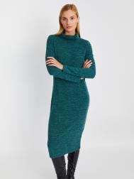 Трикотажное платье-свитер длины миди с высоким горлом ZOLLA