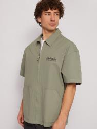 Куртка-рубашка из хлопка на молнии с коротким рукавом ZOLLA