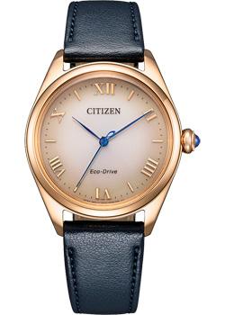 Японские наручные  женские часы  EM1143-14Z. Коллекция Eco-Drive Citizen