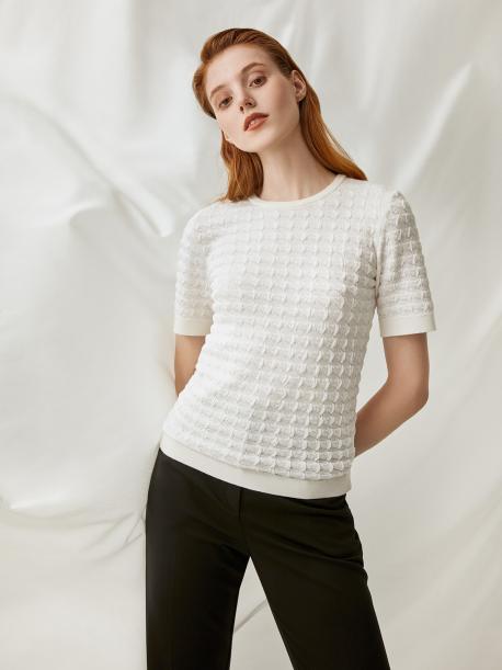 Футболка вязаная с фактурным узором XL(50) Elis