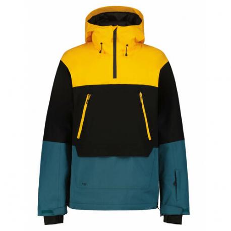 Анорак  Charlton, силуэт свободный, карман для ски-пасса, снегозащитная юбка, регулируемые манжеты, регулируемый капюшон, несъемный капюшон, водонепроницаемый, мембранный, утепленный, размер 48, желтый Icepeak