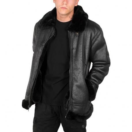 куртка , демисезон/зима, силуэт прямой, карманы, без капюшона, размер XL, черный Alpha Industries
