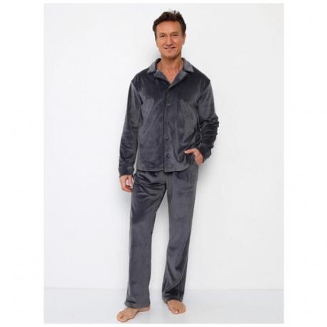 Пижама , размер 48, серый Малиновые сны