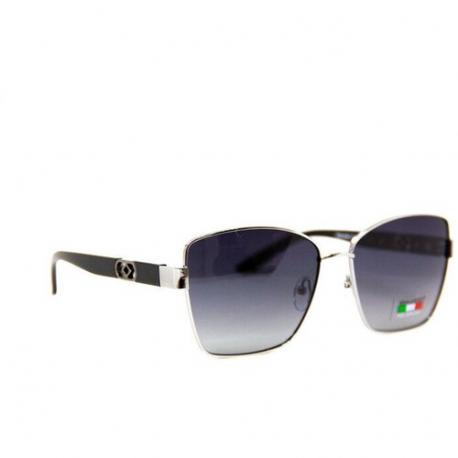 Солнцезащитные очки , клабмастеры, для женщин, серебряный Bialucci