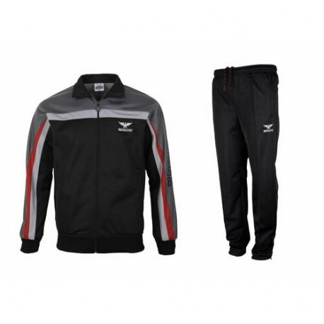 Костюм , олимпийка и брюки, прямой силуэт, карманы, размер 50, черный Montanasport