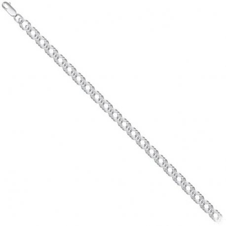 Браслет-цепочка Krastsvetmet Браслет из серебра НБ22-203-3 диаметром проволоки 0,6, серебро, 925 проба, родирование, длина 20 см. Красцветмет