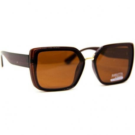 Солнцезащитные очки , кошачий глаз, с защитой от УФ, поляризационные, для женщин, коричневый Barletta