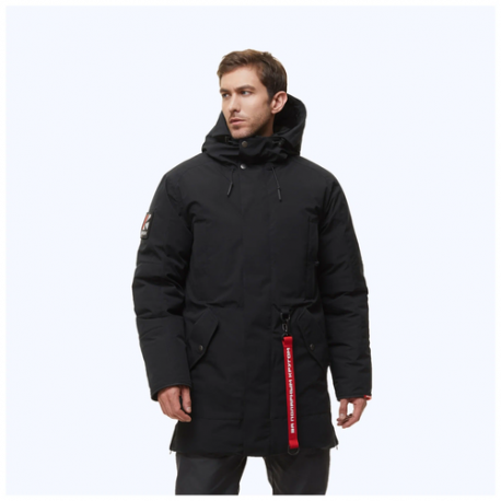 Куртка  Vorgol V2, силуэт прямой, светоотражающие элементы, внутренние карманы, карманы, несъемный капюшон, регулируемый капюшон, водонепроницаемая, размер 54, черный BASK