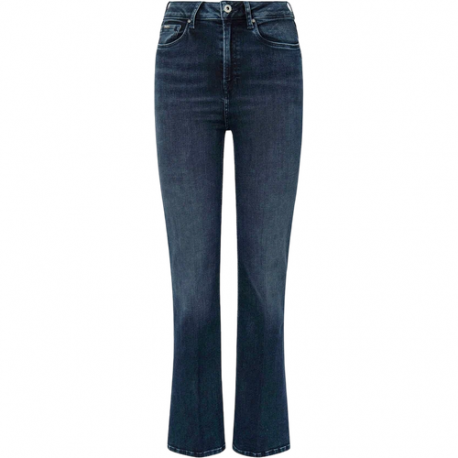 Джинсы клеш  , полуприлегающие, завышенная посадка, стрейч, размер 25/30, синий Pepe Jeans