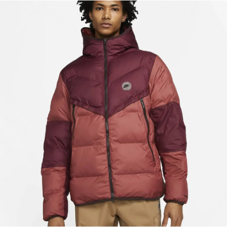 Куртка , несъемный капюшон, карманы, влагоотводящая, утепленная, размер XL, бордовый Nike
