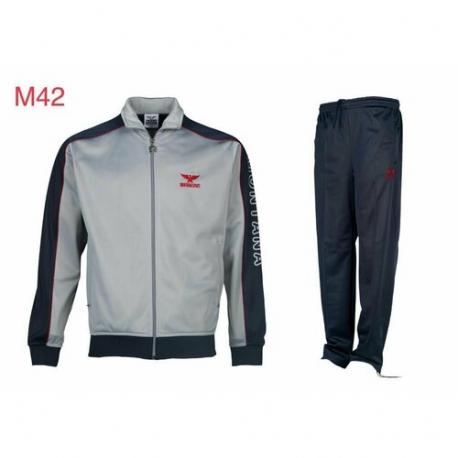 Костюм , олимпийка и брюки, силуэт прямой, карманы, размер 50, серый Нет бренда