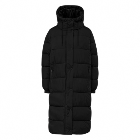 куртка  , демисезон/зима, силуэт прямой, капюшон, карманы, размер 42, черный s.Oliver