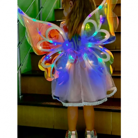 Большие светящиеся крылья феи, бабочки для детей, голубые Synergy