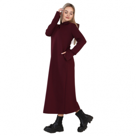 Платье , размер 50, бордовый Elena Tex